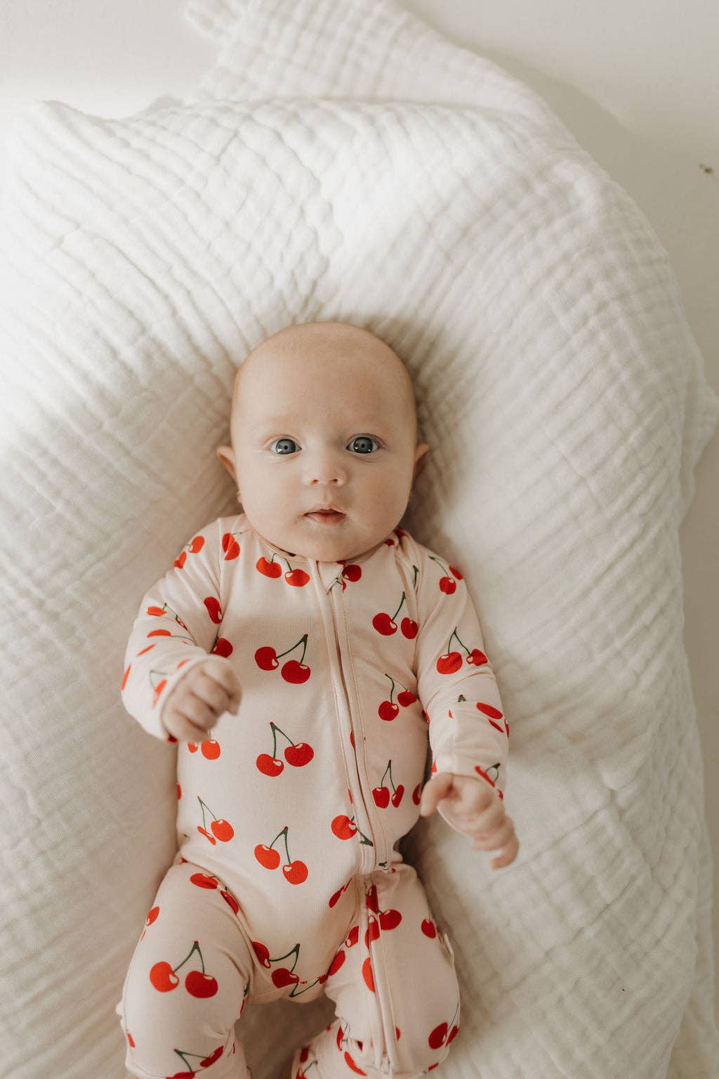 Bamboo Zip Pajamas: Cherry