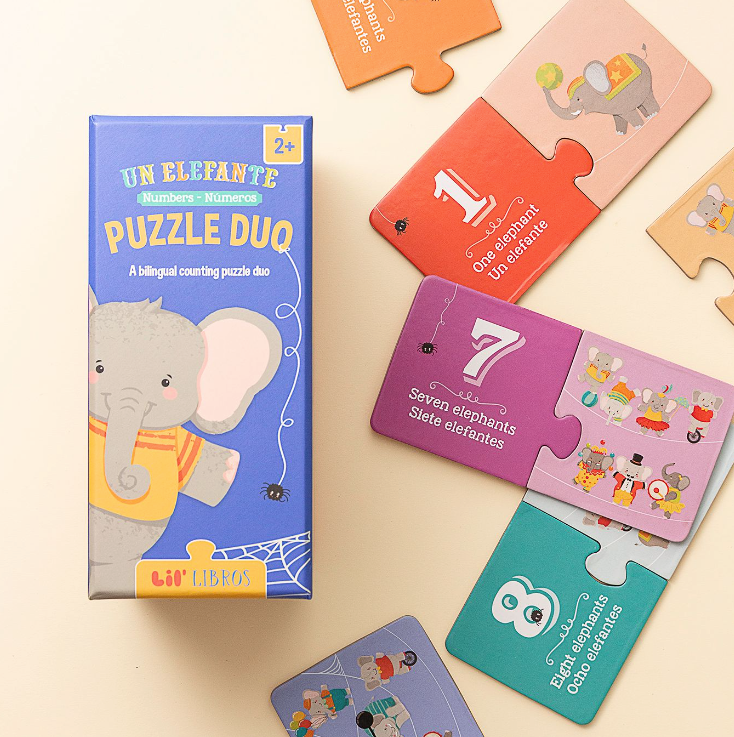 Un Elefante: Numbers / Números Puzzle Duo