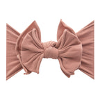 Baby Bling® FAB-BOW-LOUS® soft nylon bow headband: Ivory