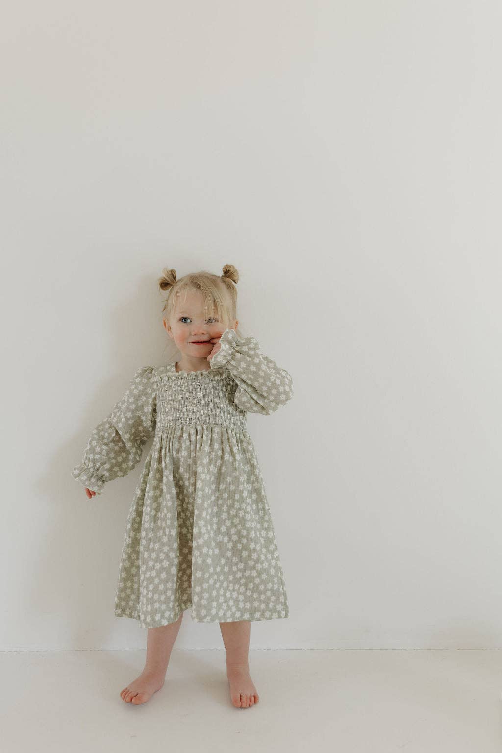 Child Dress | French Gray Floral: 2/3 Years