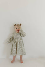 Child Dress | French Gray Floral: 4/5 Years