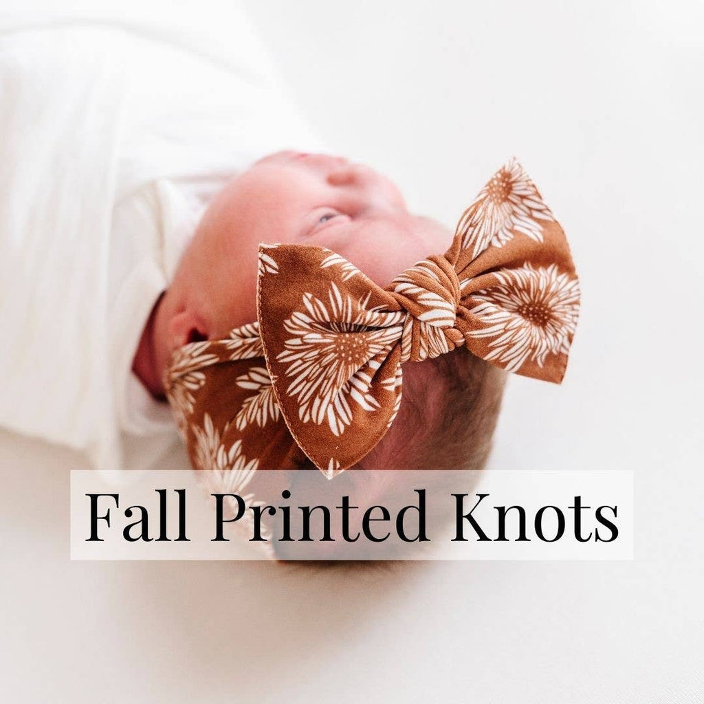 Baby Bling® Fall Printed Knot soft nylon headband: Foxy