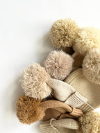 Cotton Pom Beanie - Beige