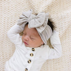 Baby Bling® FAB-BOW-LOUS® soft nylon bow headband: Ivory