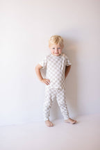Bamboo Two Piece Lounge Set : Checkered