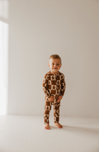 Bamboo Zip Pajamas | Gingerbread Checkerboard