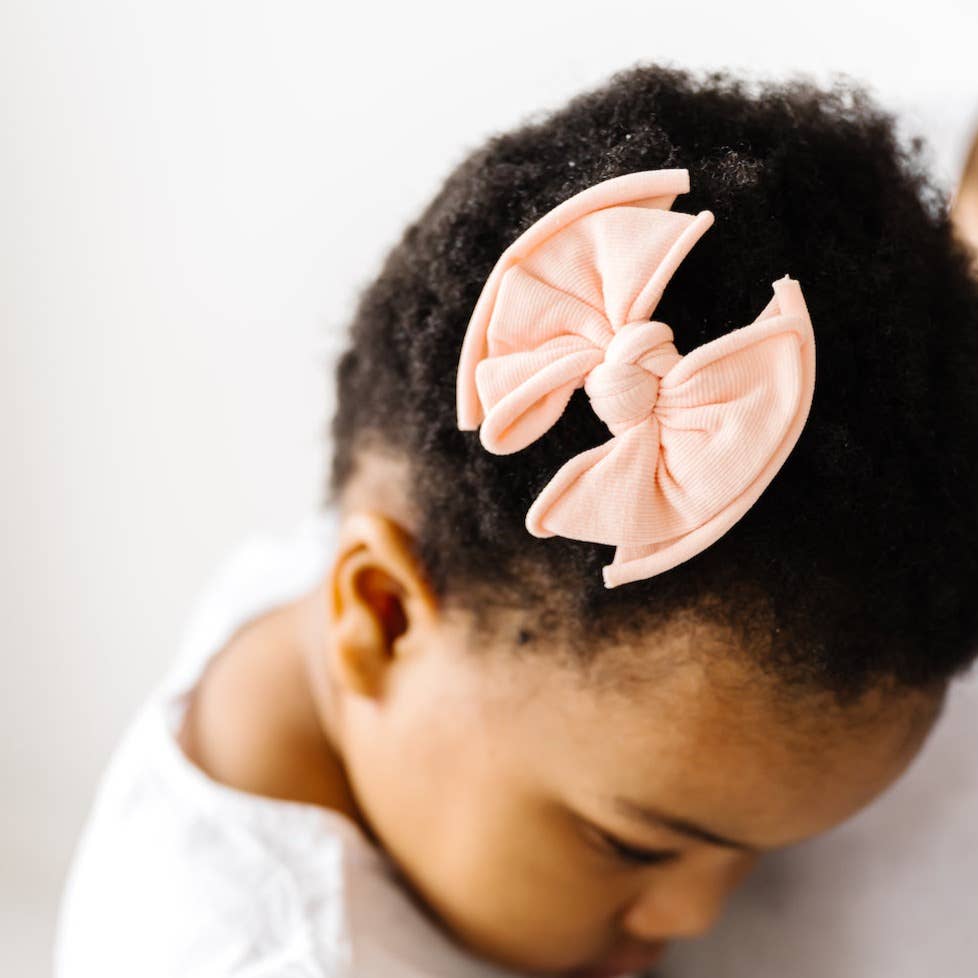Baby Bling® 2-Pack Baby FAB® Clips soft nylon bow hair clips: Black