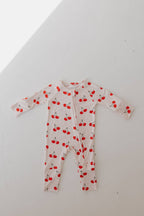 Bamboo Zip Pajamas: Cherry
