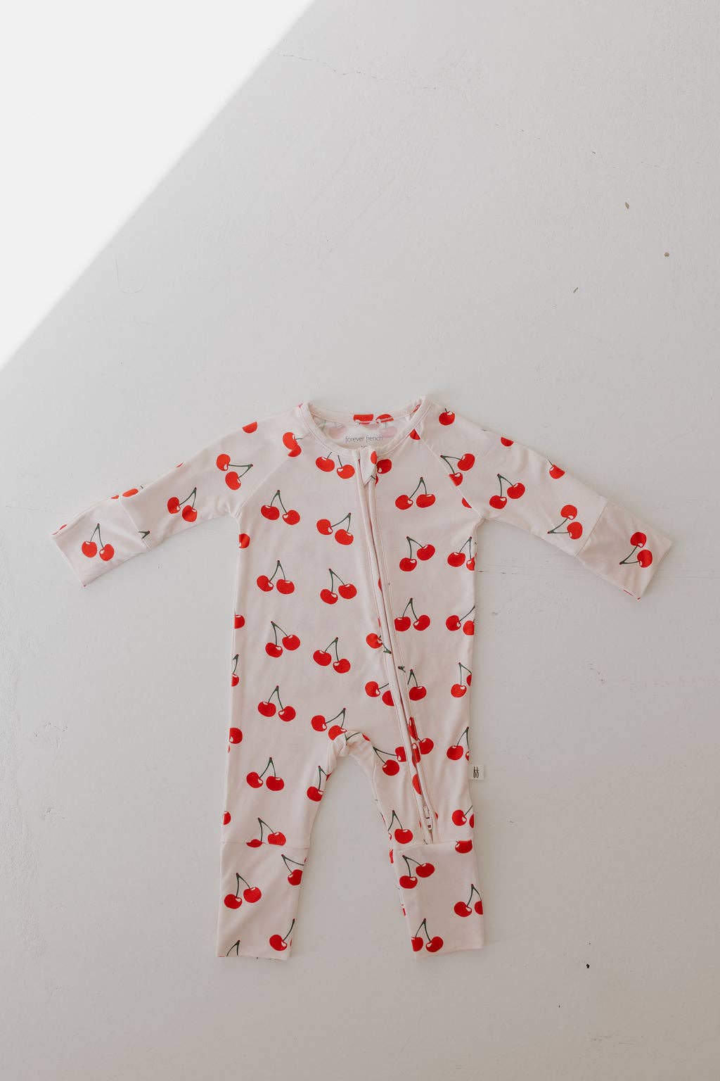 Bamboo Zip Pajamas: Cherry
