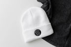 White Smiley Daze Beanie: Toddler