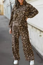 Leopard Print Loose Fit Pullover & Pant Set NEW | S-XL