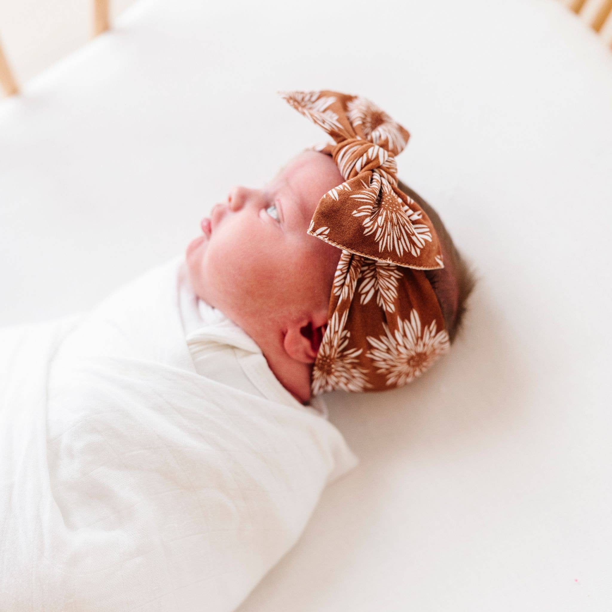Baby Bling® Fall Printed Knot soft nylon headband: Foxy