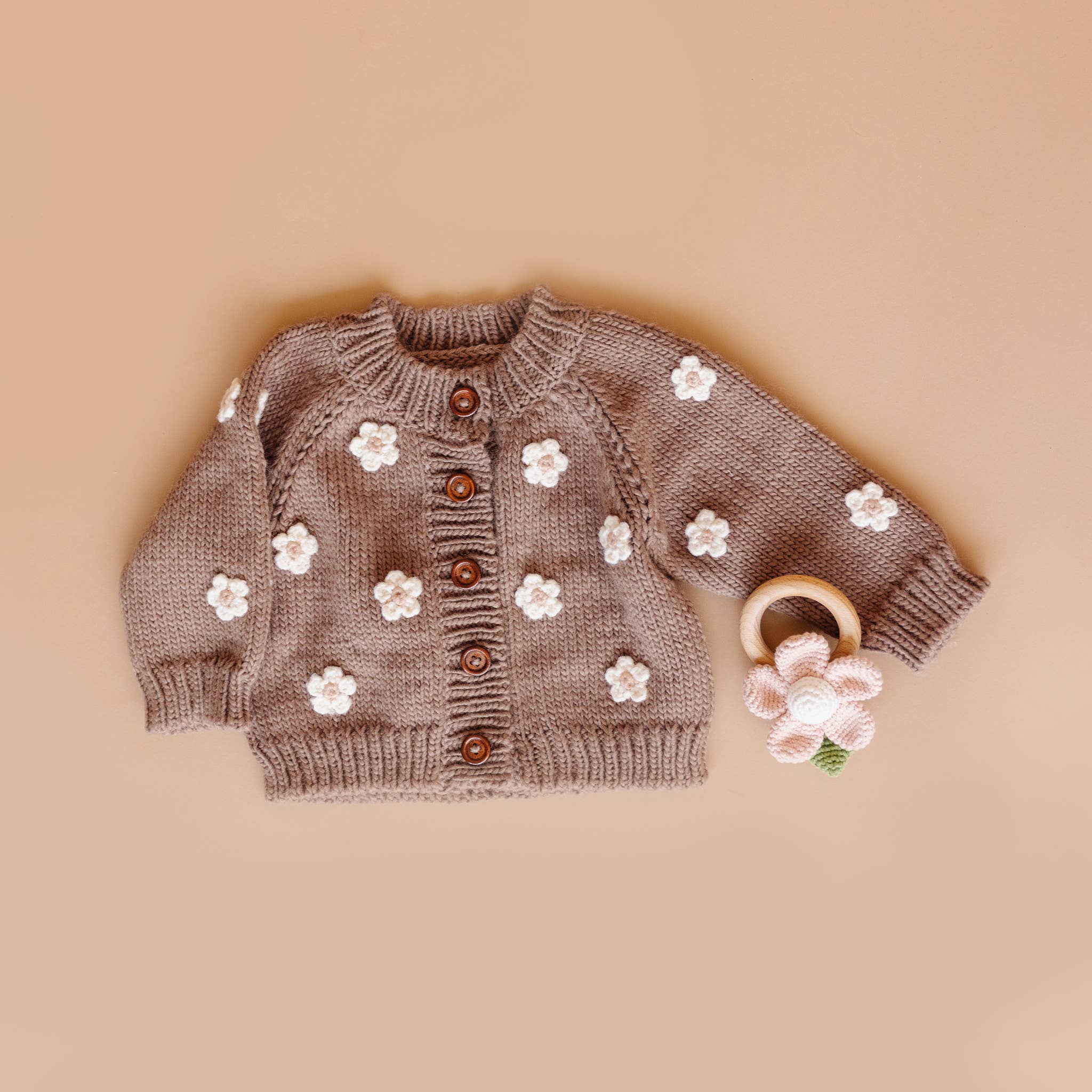 Flower Cardigan - Taupe