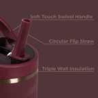 Merlot HydroJug 40 oz Sport Water Bottle