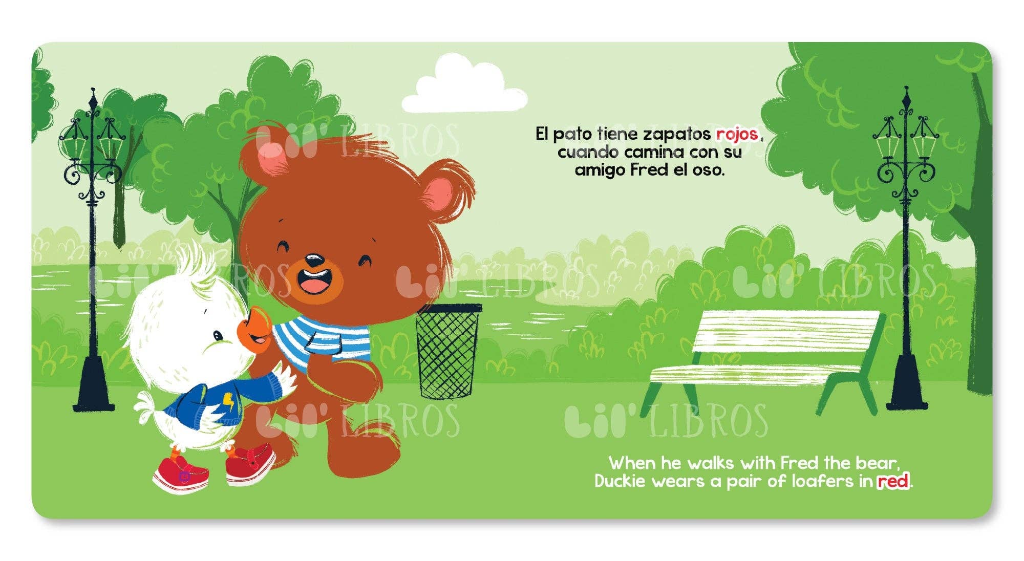 El pato y sus zapatos (Bilingual: English and Spanish)