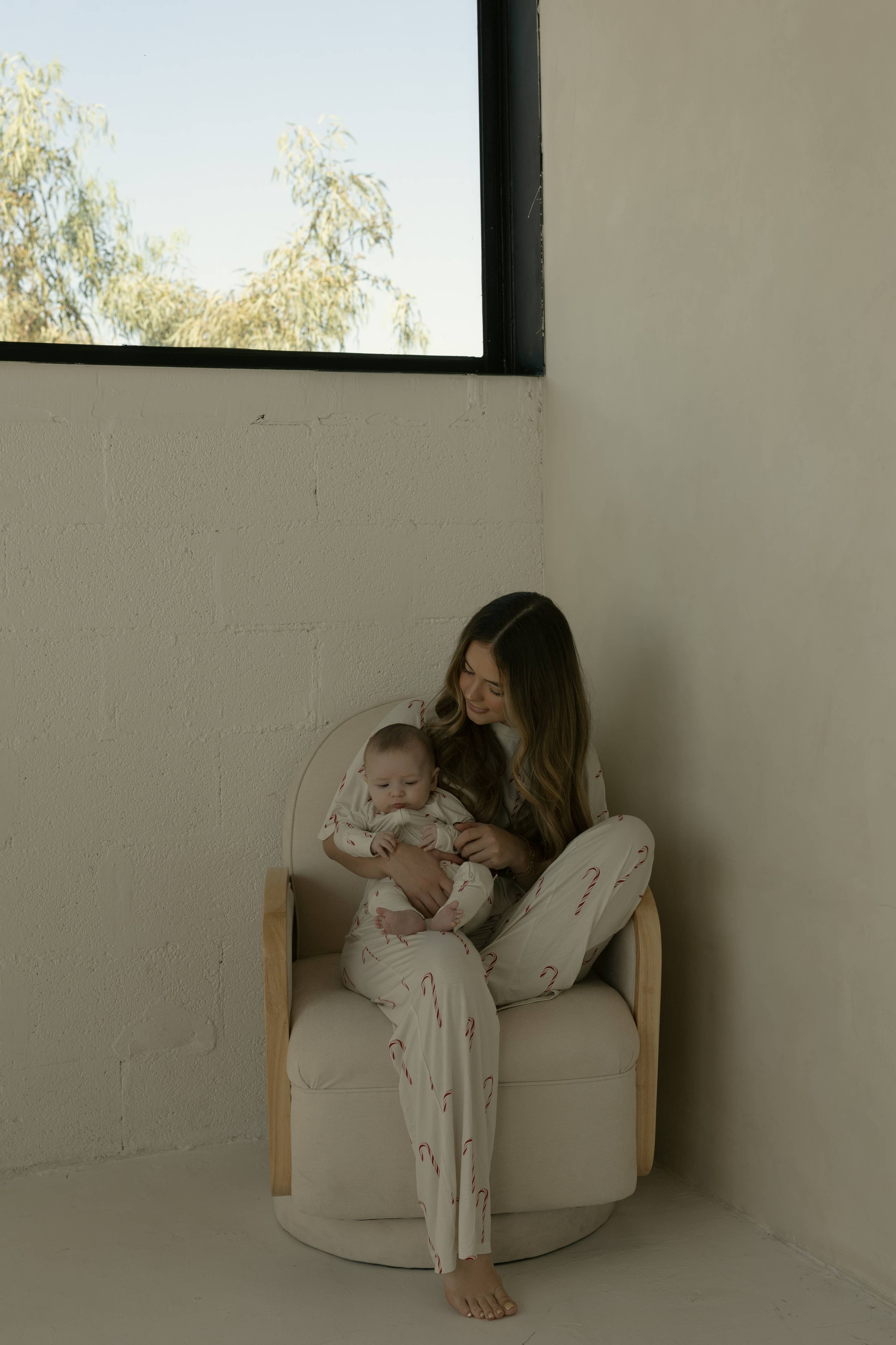 Bamboo Zip Pajamas | Candy Cane