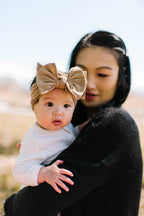 Baby Bling® FAB-BOW-LOUS® soft nylon bow headband: Petal