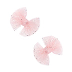 Baby Bling® 2-Pack Tulle Baby FAB® hair bow clips: Pleated Blush