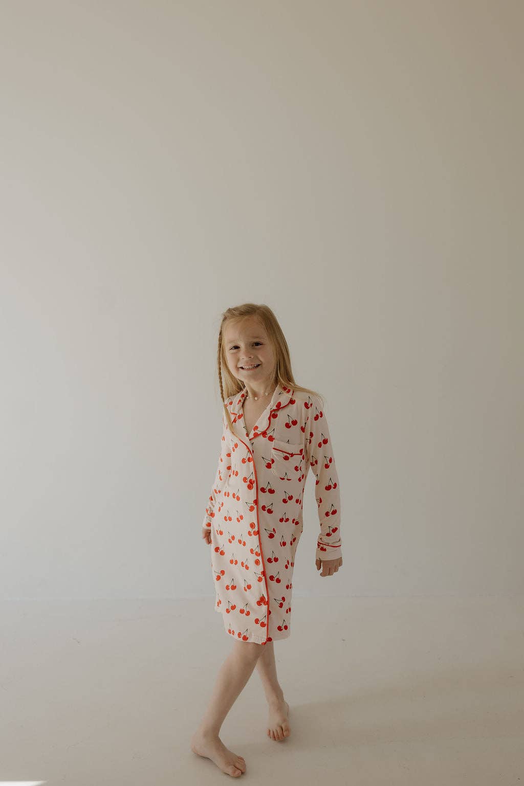 Toddler Bamboo Sleeping Dress | Cherry Orchard: 4/5 Years