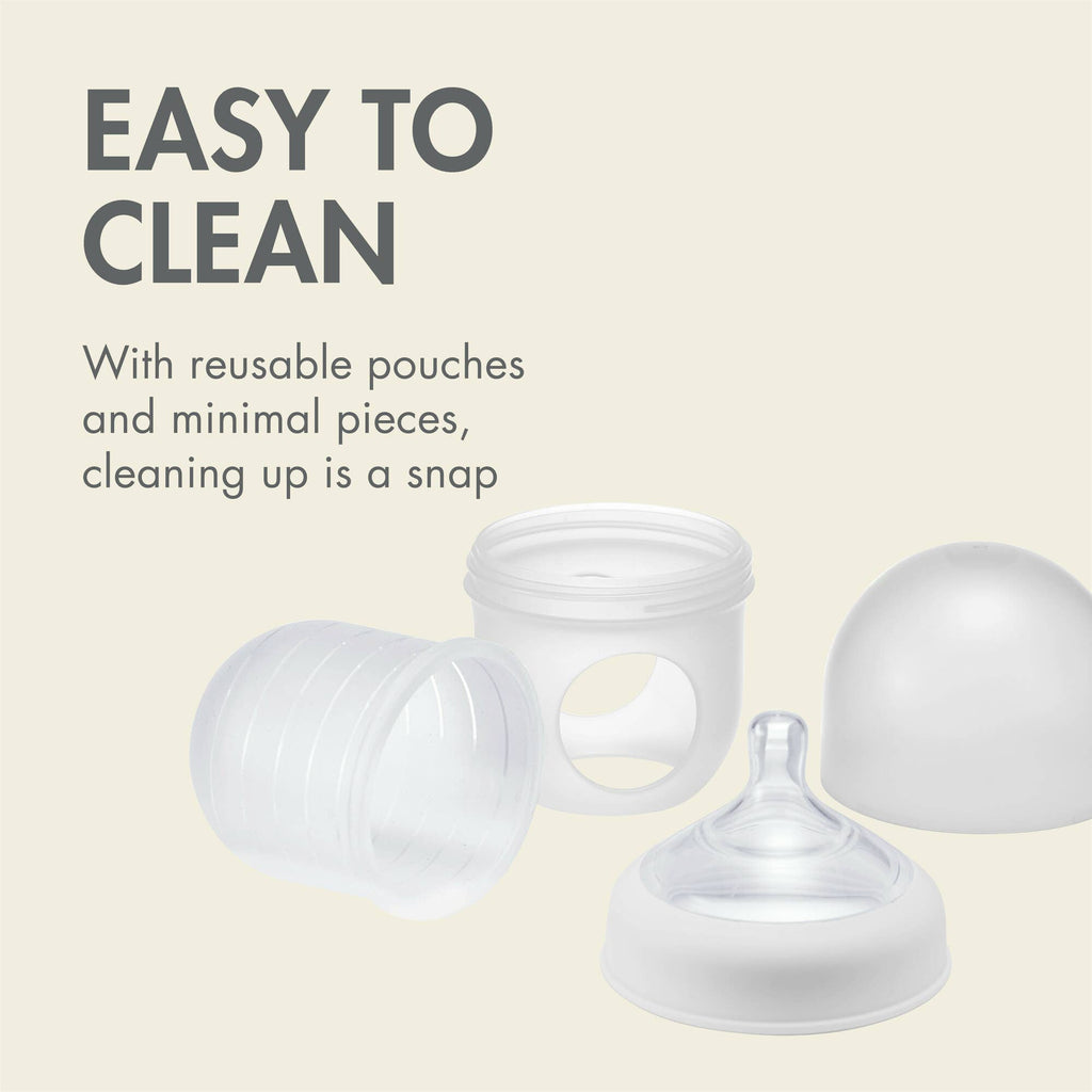 TOMY Boon Nursh Bottle - 3 Bottles Baby Feeding Bottle Set for Infants and Newborns