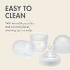 TOMY Boon Nursh Bottle - 3 Bottles Baby Feeding Bottle Set for Infants and Newborns
