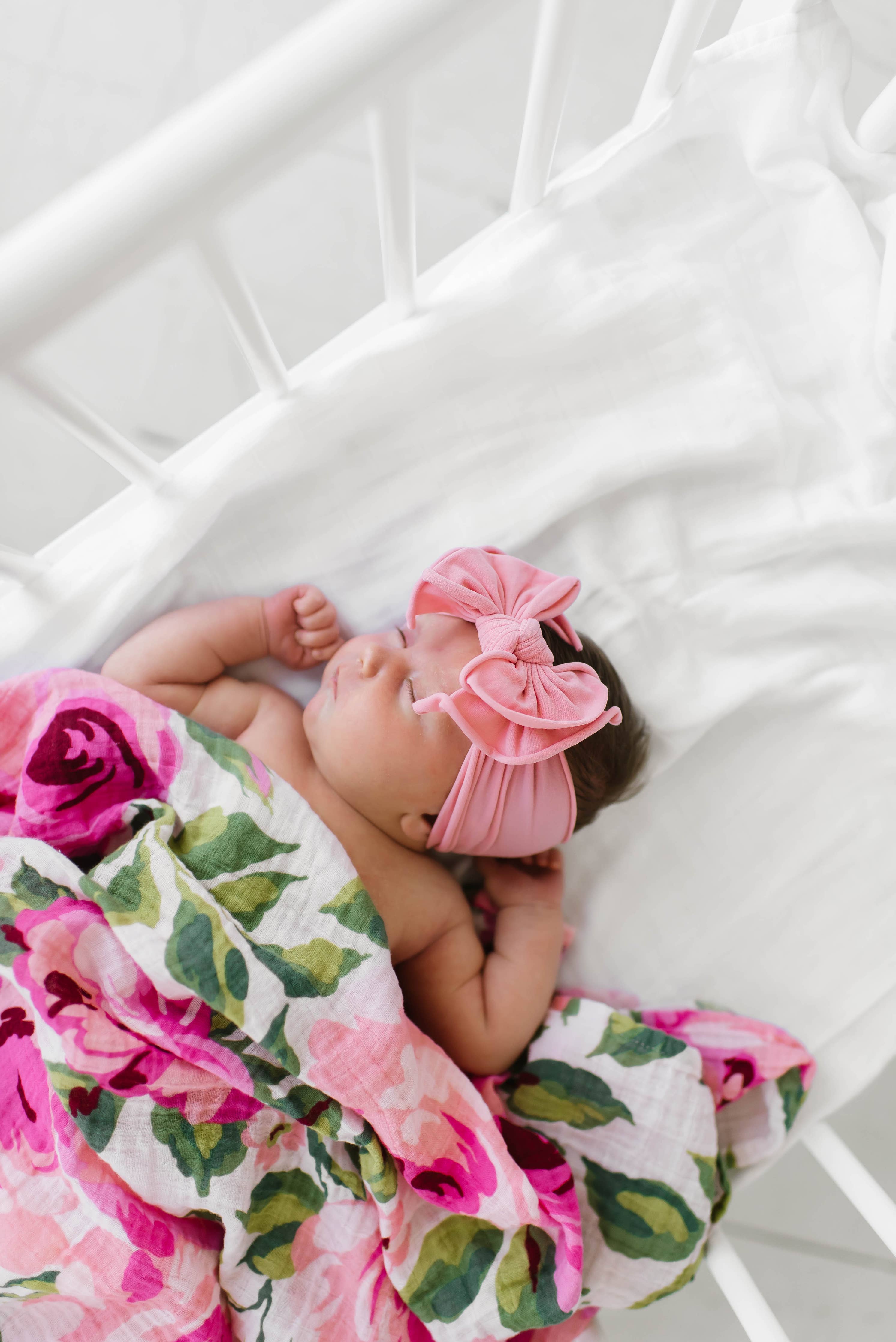 Baby Bling® FAB-BOW-LOUS® soft nylon bow headband: Ivory