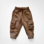 Toddler Classic Cargo Sweatpants in Camel