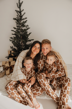 Bamboo Two Piece Pajamas | Gingerbread Checkerboard