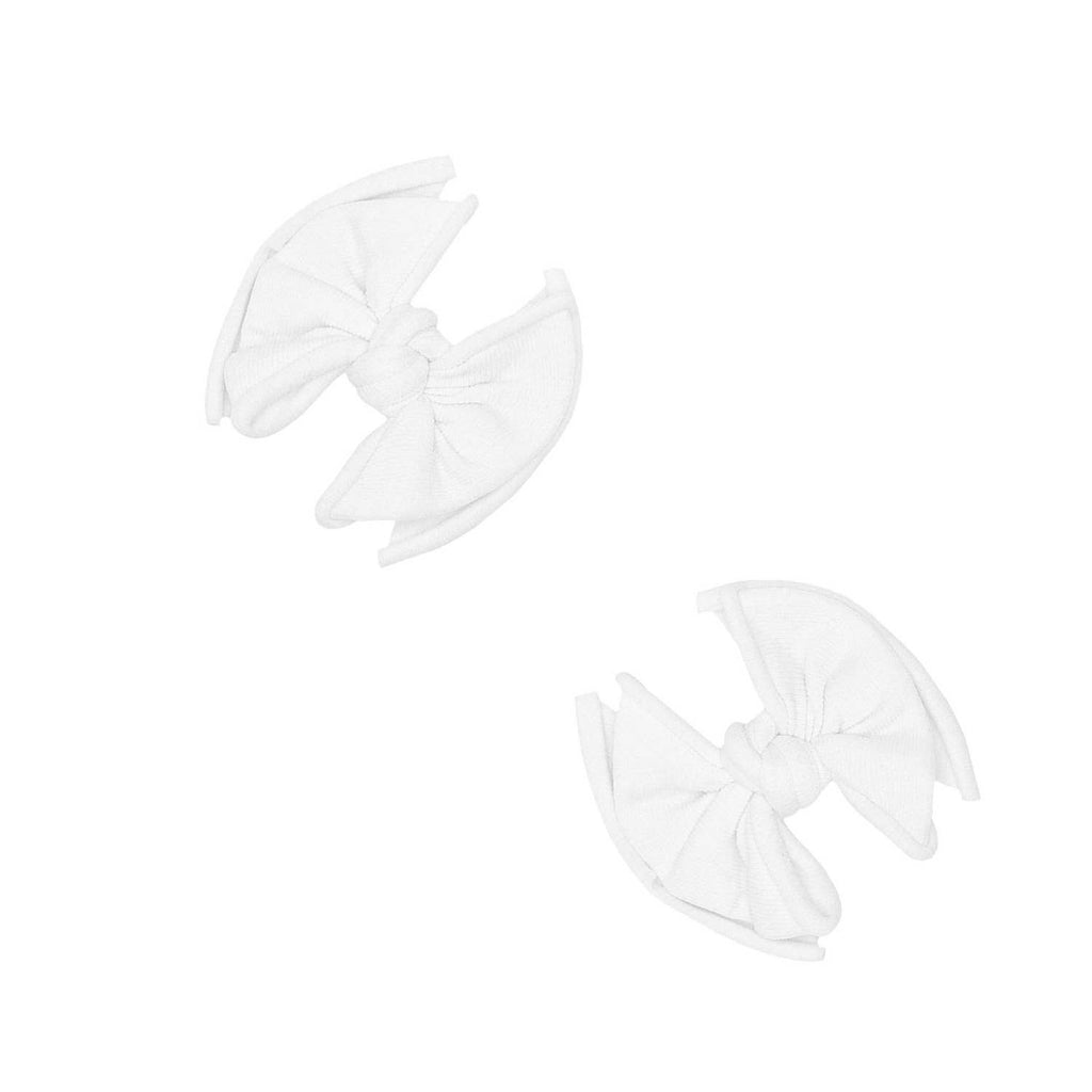 Baby Bling® 2-Pack Baby FAB® Clips soft nylon bow hair clips: Pink