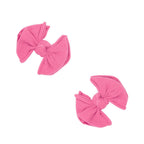 Baby Bling® 2-Pack Baby FAB® Clips soft nylon bow hair clips: Pink