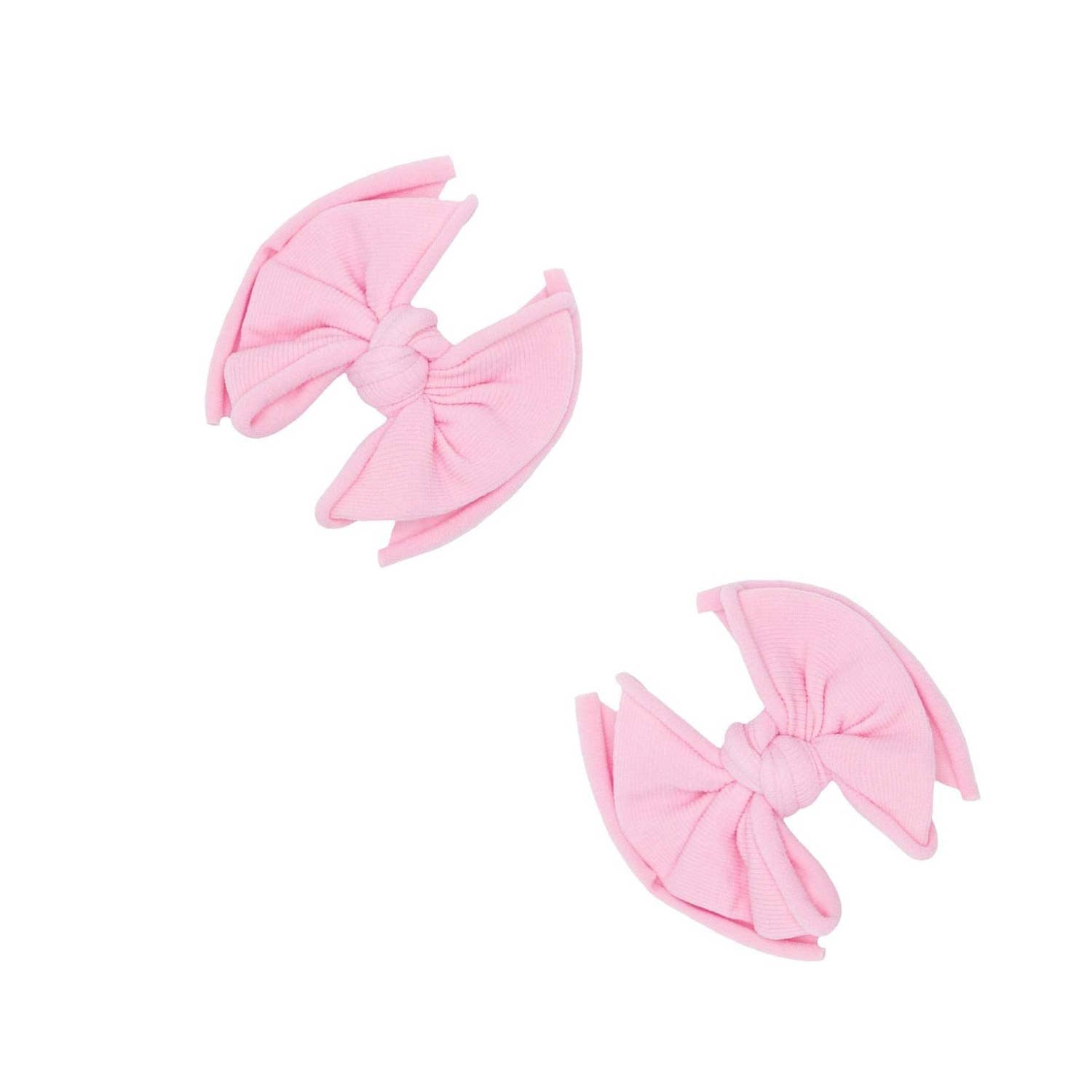 Baby Bling® 2-Pack Baby FAB® Clips soft nylon bow hair clips: White