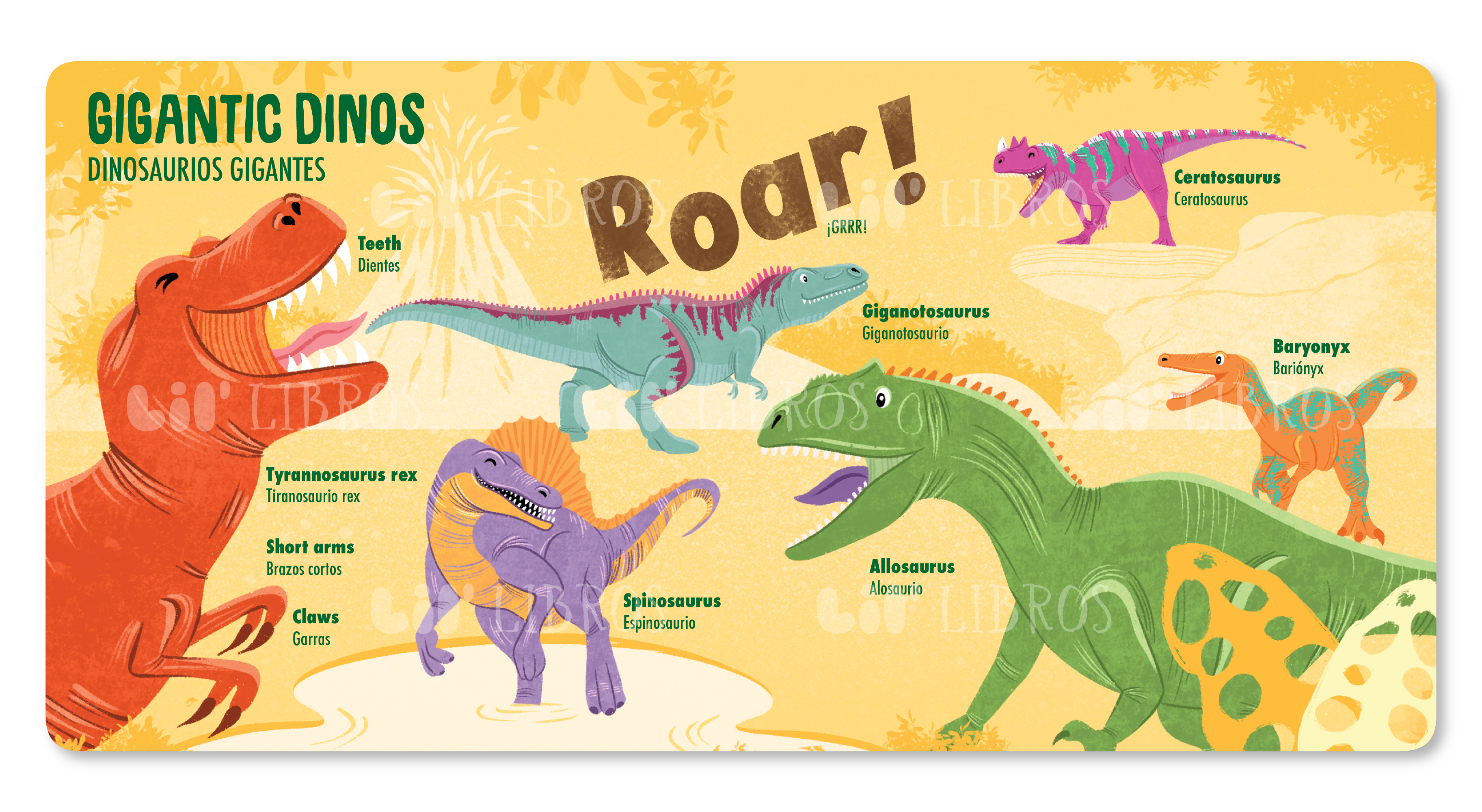 My First 100 Dino Words in English and Spanish (Bilingual English and Spanish)