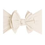Baby Bling® FAB-BOW-LOUS® soft nylon bow headband: Ivory