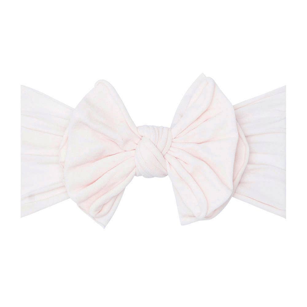Baby Bling® FAB-BOW-LOUS® soft nylon bow headband: Ivory