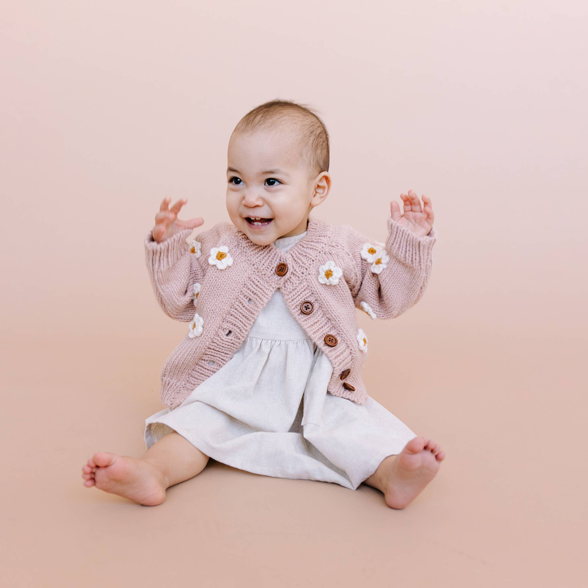 Flower Cardigan - Blush