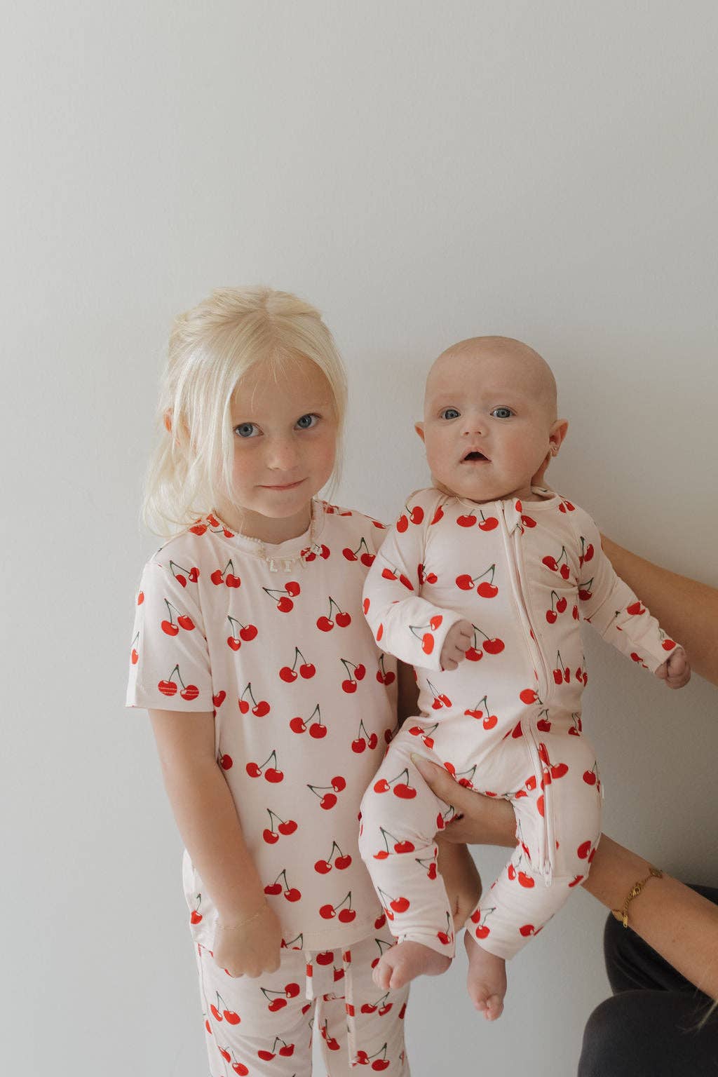 Bamboo Zip Pajamas: Cherry