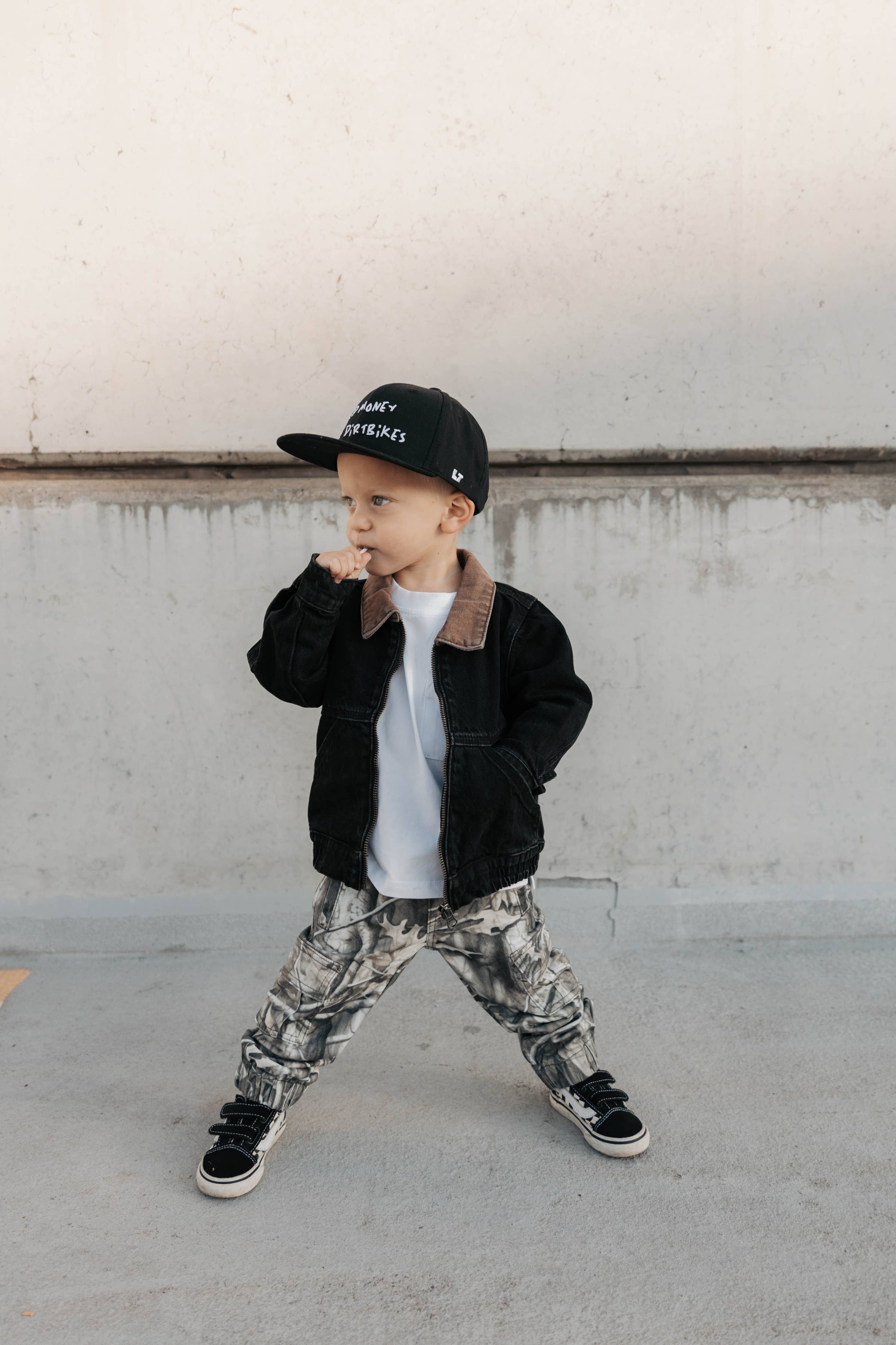 Toddler Black Vintage -Wash Denim Jacket