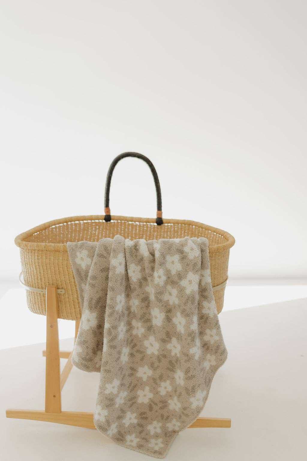 Plush Blanket | French Gray Floral - ADULT