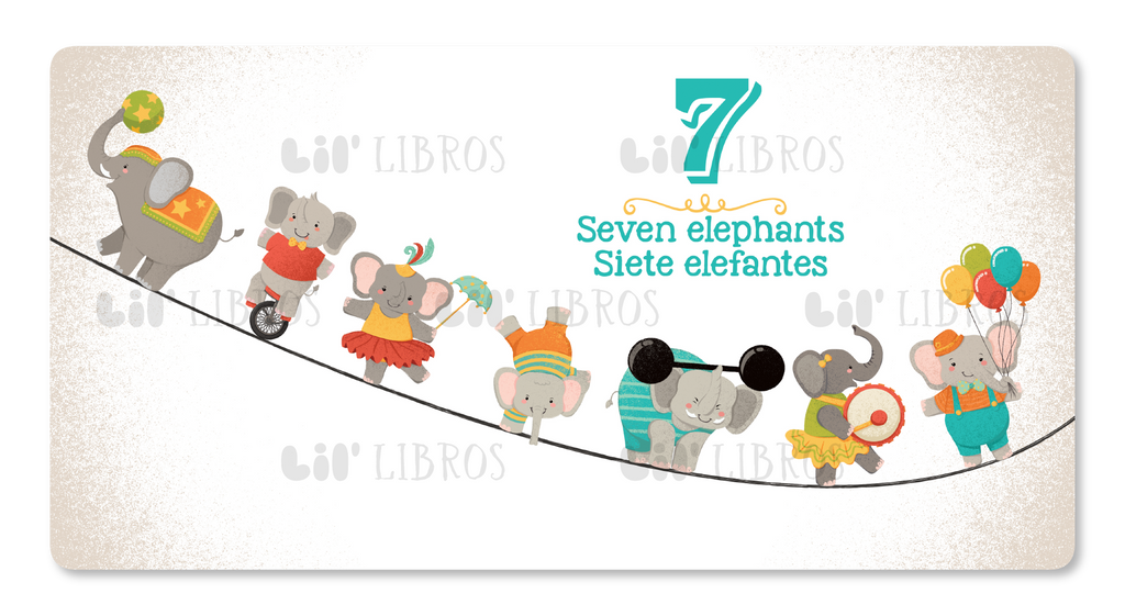 Elefante: Numbers / Números (Bilingual: English and Spanish)