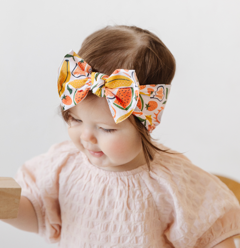 Baby Bling® Fall Printed Knot soft nylon headband: Foxy