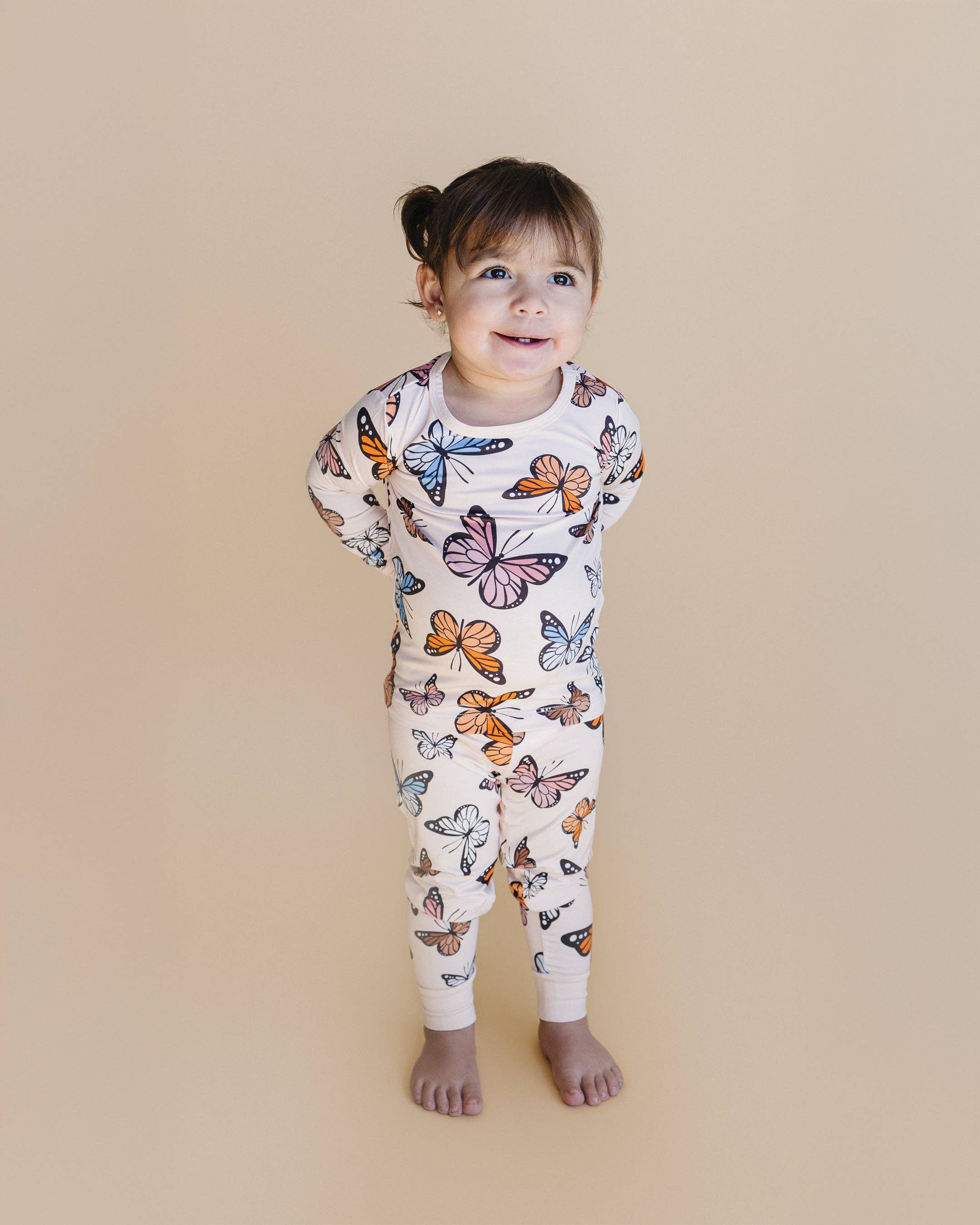 Bamboo Toddler & Kids Two Piece Set - Butterflies