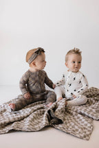 Bamboo Zip Pajamas - Faded Brown