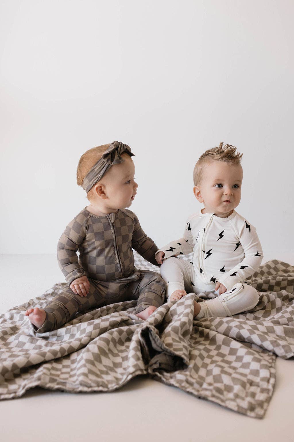 Bamboo Zip Pajamas - Faded Brown