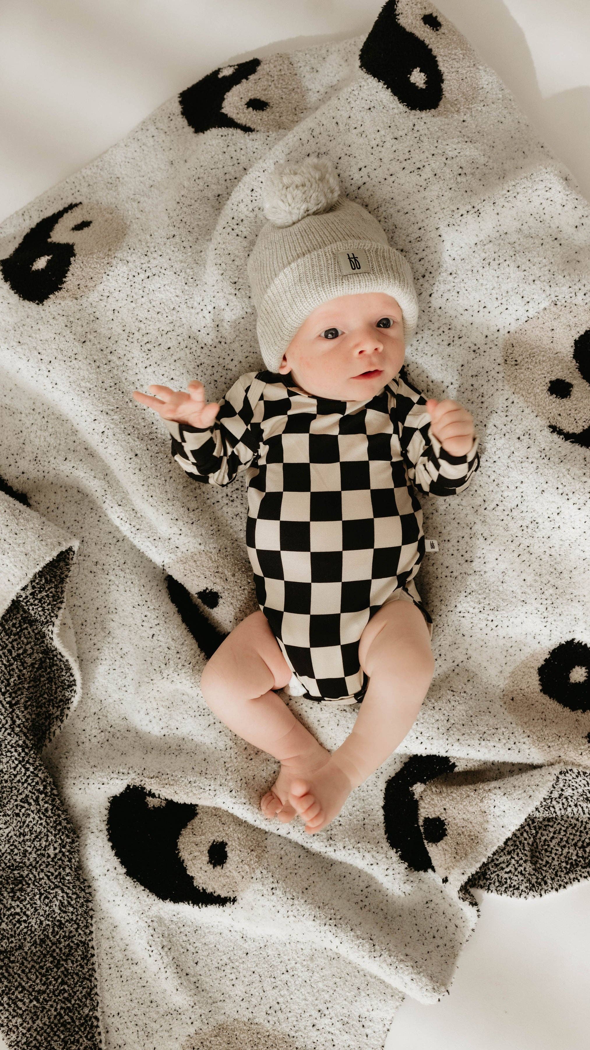 Plush Blanket | Black & White Yin Yang - ADULT