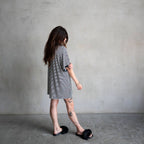 Midnight Stripe | Ribbed Women's T-Shirt Dress