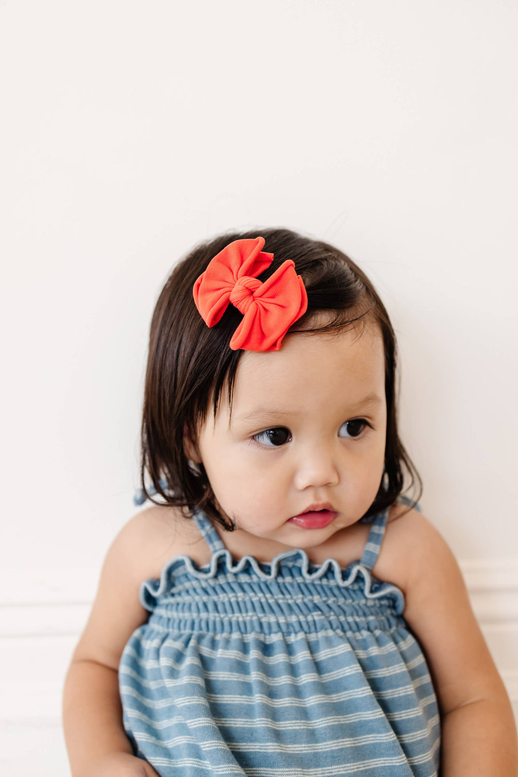 Baby Bling® 2-Pack Baby FAB® Clips soft nylon bow hair clips: Pink