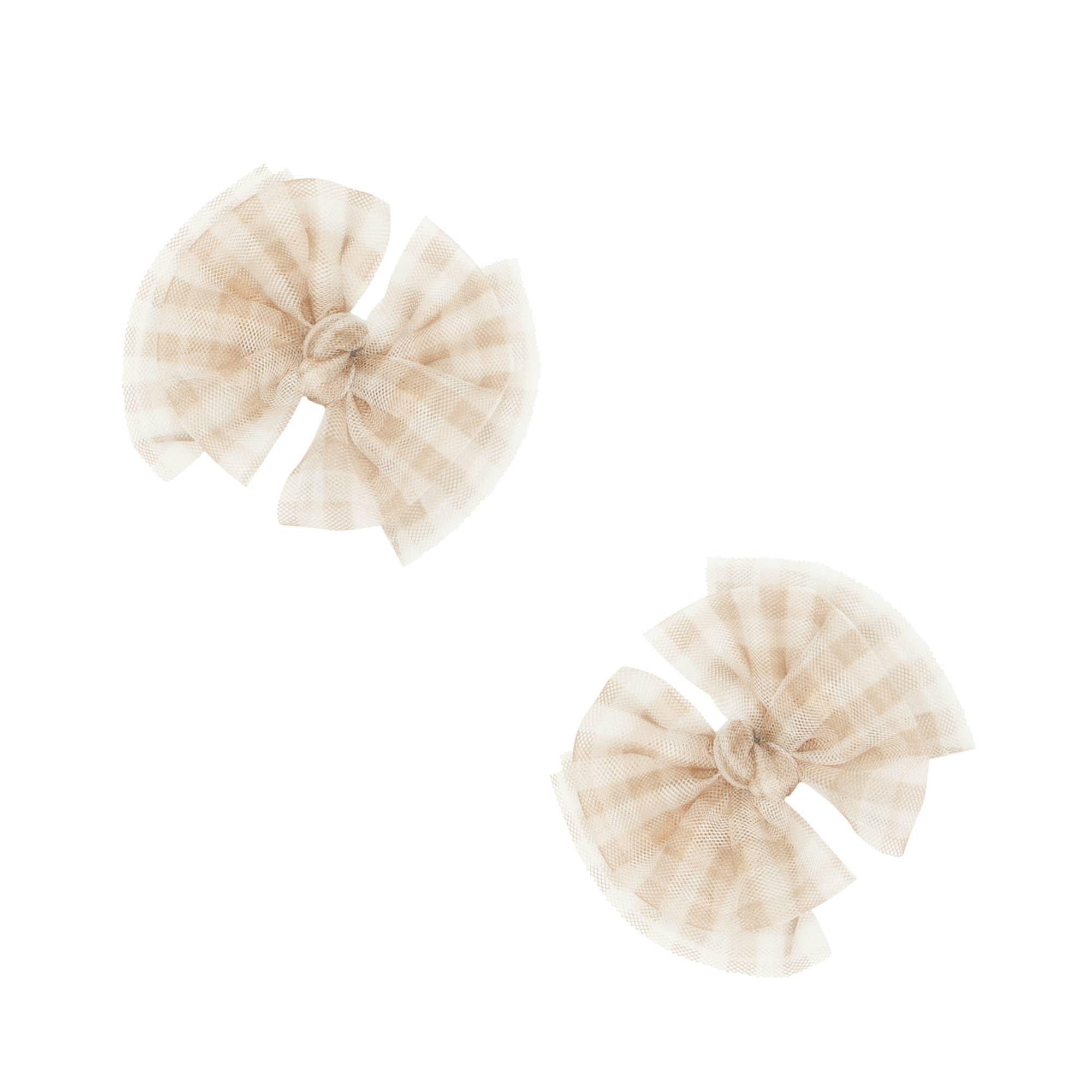 Baby Bling® 2-Pack Tulle Baby FAB® hair bow clips: Pleated Blush