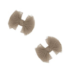 Baby Bling® 2-Pack Tulle Baby FAB® hair bow clips: Pleated Blush