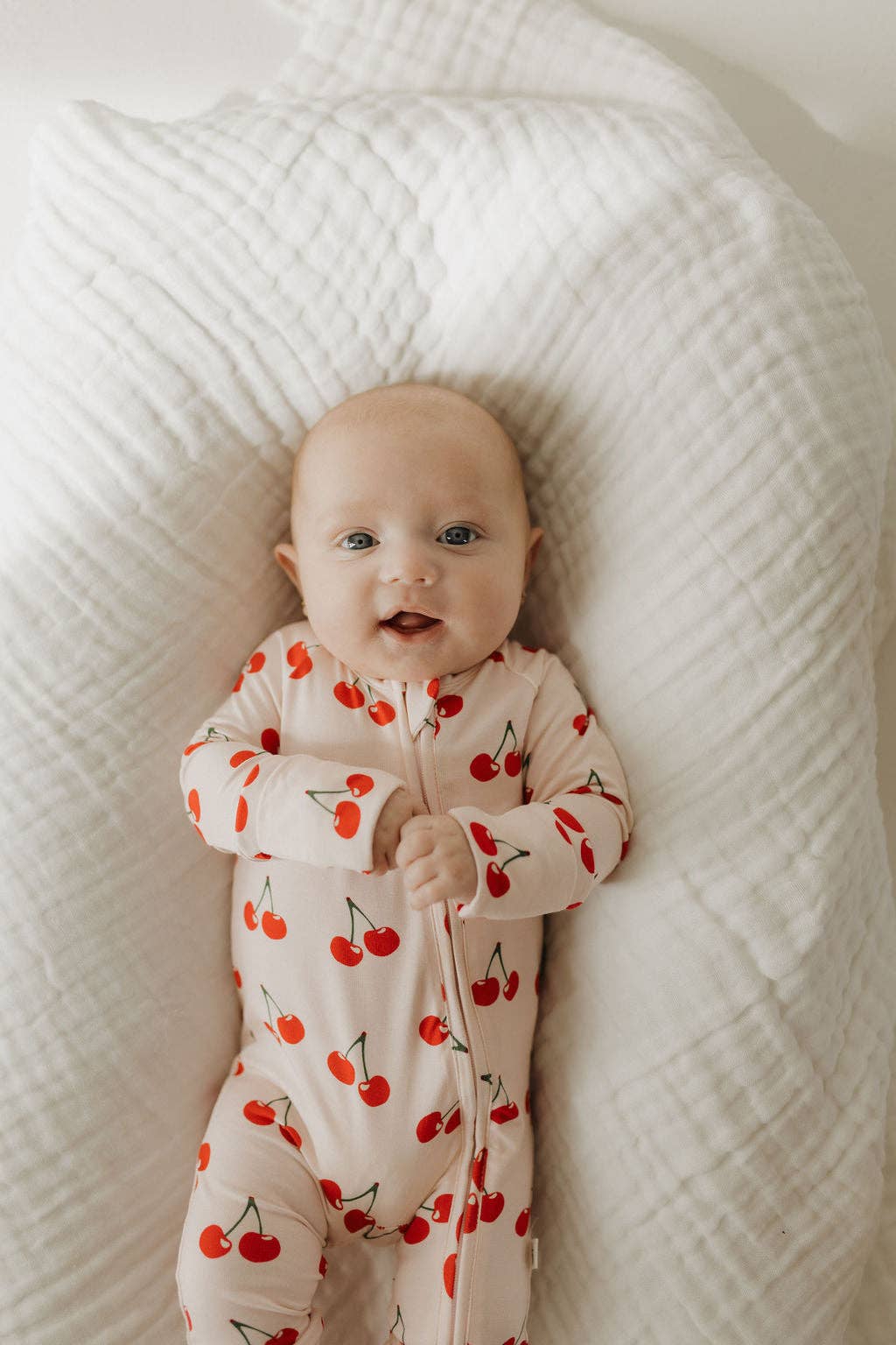 Bamboo Zip Pajamas: Cherry
