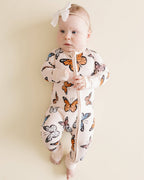 Bamboo Baby Zip Romper | Butterflies